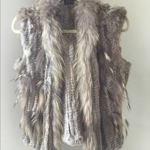 Rabbit/raccoon fur vest